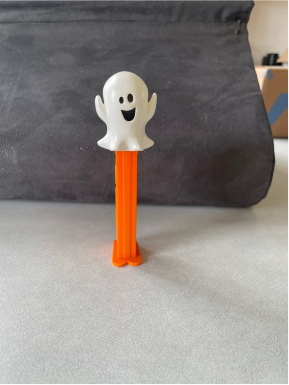 Unisex PEZ Holiday Decor One Size White Orange Ghost Dispenser